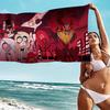 H-Helluva Boss Blitzo Cartoon Beach Towel Colorful Bath Towels For Girl Microfiber Quick Dry Custom Sand Free Beach Yoga Pool
