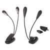 2 Dual Arm Flexible Dimmable 14 LED USB Table Lamp Clip-on Bed Reading Table Lig