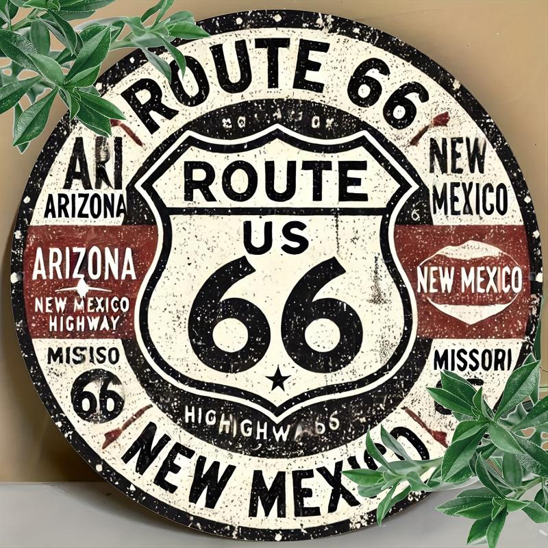 D Vintage Metal Sign Route Retro US Highway Arizona New Mexico Missouri Tin Wall Art Plaque for Home Bar Garage Cafe Decorat