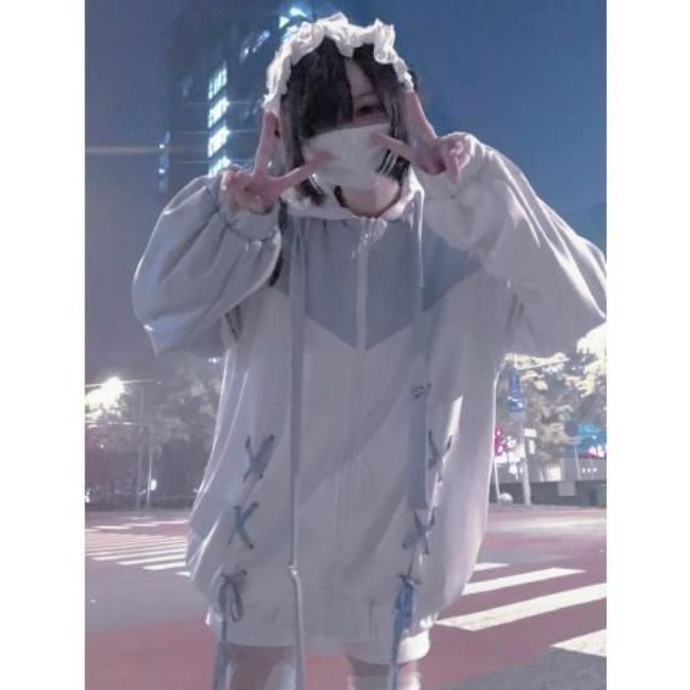 Y2K Hoodies Women Harajuku Kawaii Clothes Oversized Sweatshirt Cute Women  New Japanese Casual Fashion Gothic Jacket Coat
