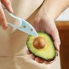 3 In 1 Avocado Slicer Avocado Tool Peeler Cutter Plastic Knife Kitchen Kitchen Gadgets Peeling Knife Multifunction Fruit Knife