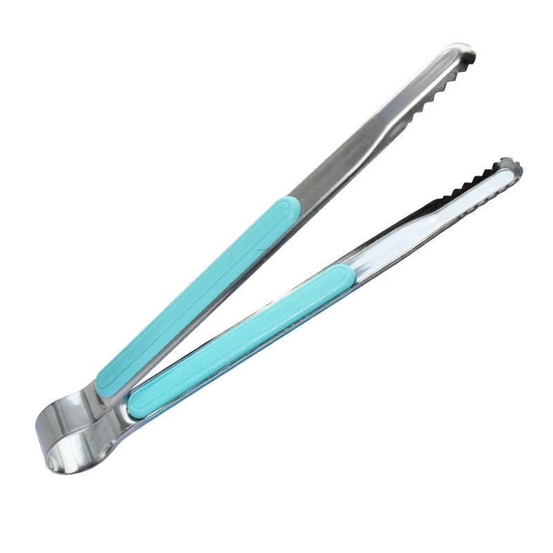 Stainless Steel Kitchen Tongs Small Barbecue Grill Cooking Tongs BBQ Meat Salad Food Tongs Clamp Ice Tongs Clip Kitchen Utensils