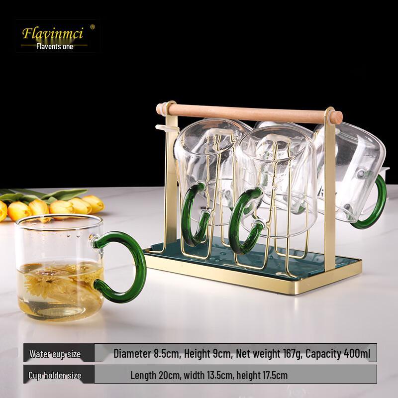 Flevance Heat-Resistant Transparent Glass Tumbler Set (6-Pack)