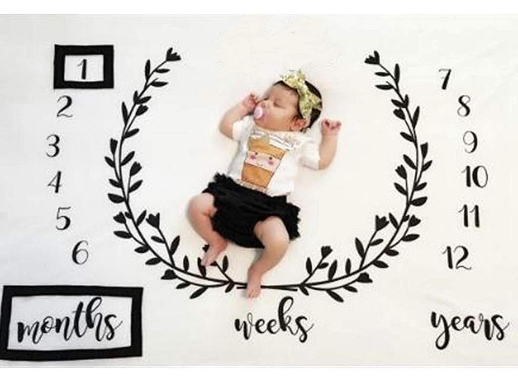 Creative Baby Milestone Photo Blanket – Posing Prop with Number Background for Photography