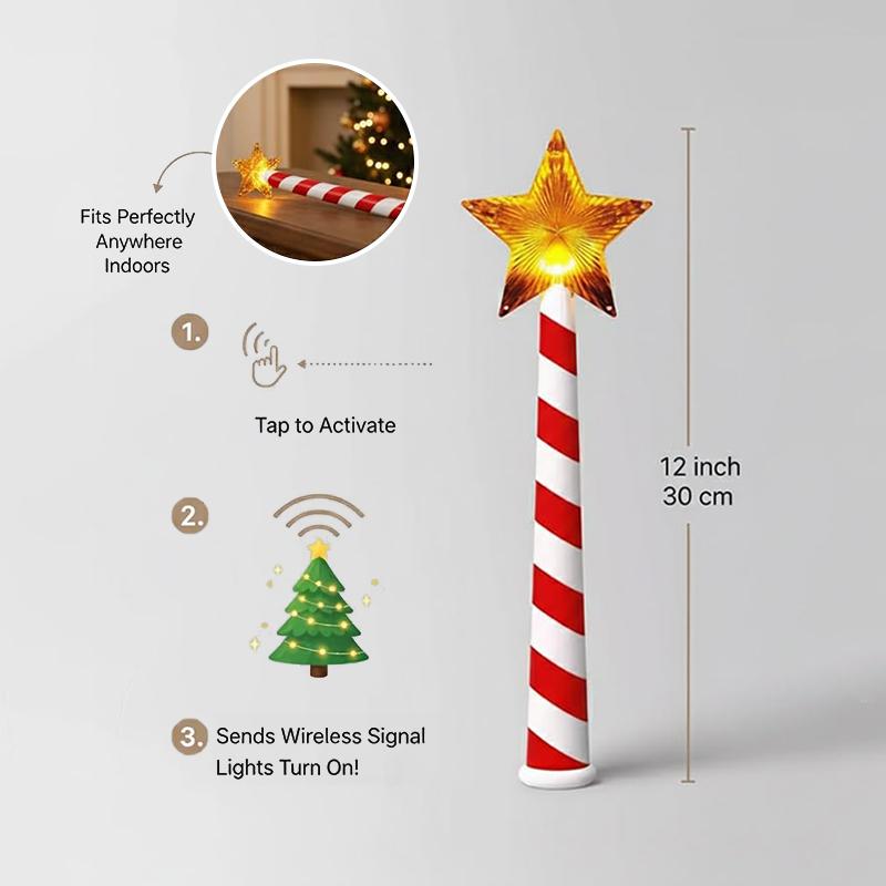 Magic Wand Christmas Light Controller, Musical LED Star Controller, Xmas Decor Gift For Home