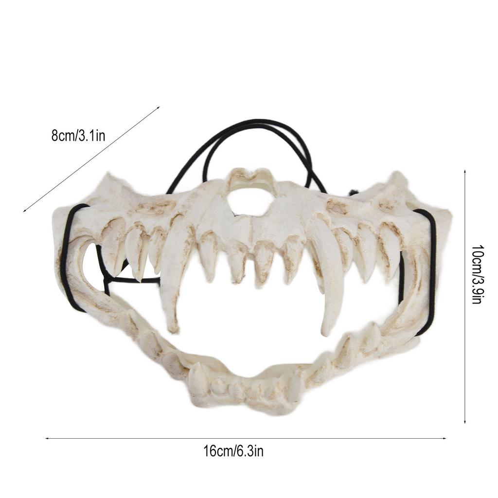 Scary Mask Halloween Mask Skull Mask Latex  Tooth Type  Waterproof Adjustable Scary Mask for Party Festival Theater