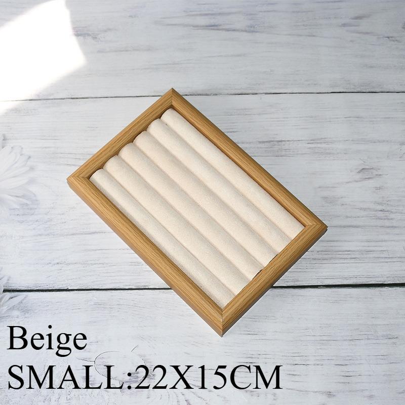 Solid Wood Ring Storage Tray Walnut Wood Counter Ring and Earring Display Tray Shop Home Bracelet Earring Display Pallet