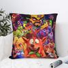 Decorative Pillowcases Crashs Bandicoots Cartoon Merch Bedroom Video Game Throw Pillow Case Cover Drop Shipping Multiple Sizes
