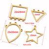 10pcs Stainless Steel Geometric Stamping Blank Drop Porous Connector Pendant Charms Necklace Earrings Jewelry Making DIY