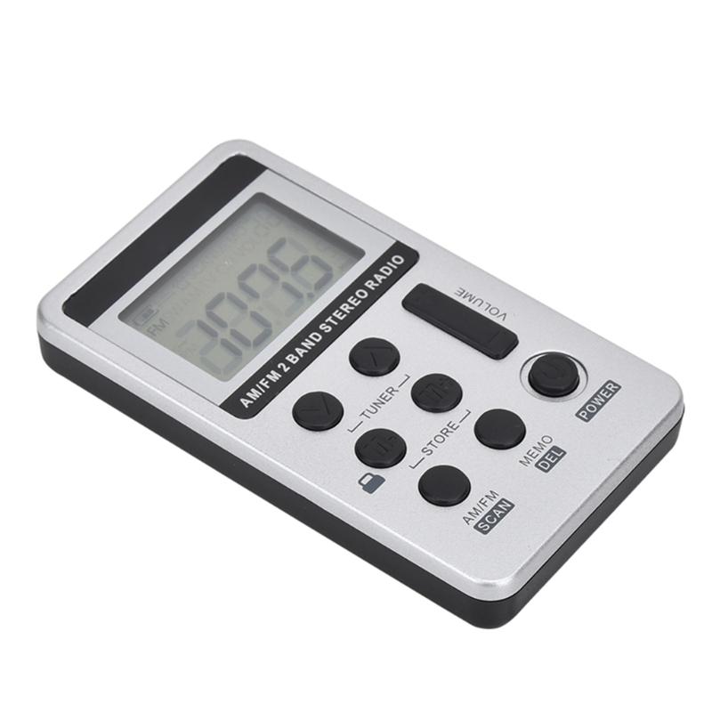 Portable Radio FM/AM Digital Portable Mini Receiver With Rechargeable Battery& Earphone Radio