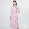 European American Style Women's Quick-Dry Absorbent Summer Waffle Bathrobe