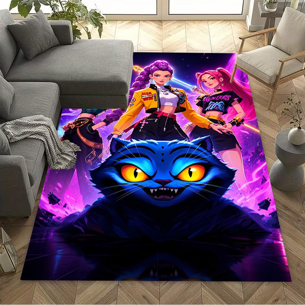 Galactic Fashion Heroes Area Rug Design for Living Rooms Dining Room Foyer Decorate Room Antislip Carpet Anime Office Decor Gift for Festivals