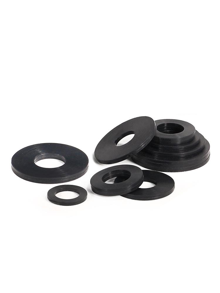 Soft Black Silicone Rubber Shock-Absorbing Waterproof Gasket Washer - High-Temperature Resistant Seal Ring.