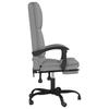 Office Chair with Massage Function Light Grey Fabric