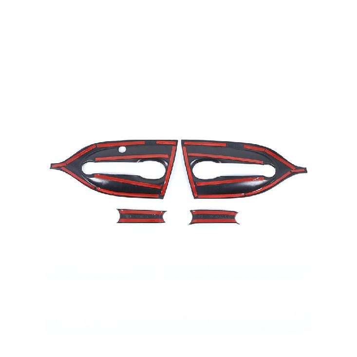 For Mercedes Smart Fortwo Forfour 453 2016-2021 Carbon fiber Car Accessories Exterior Door Handle+Door Bowl Cover Trim Frame