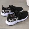 New women's flat-bottomed casual sports shoes New round head large size lace-up fashion mesh shoes