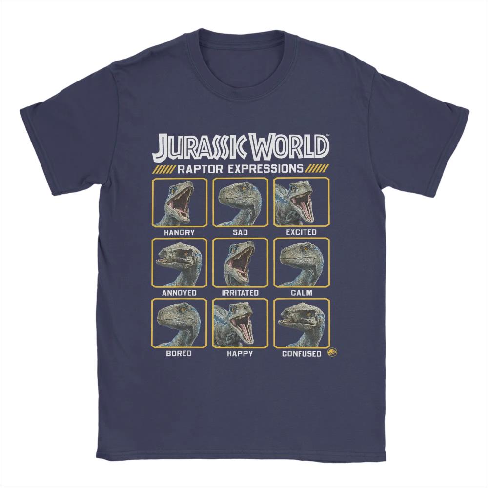 

Harajuku T Shirt Beach Jurassics World Two Blue Raptor Expressions Trendy Cool New T-Shirt Cotton Tee Shirt for Men Classic Tees 4XL