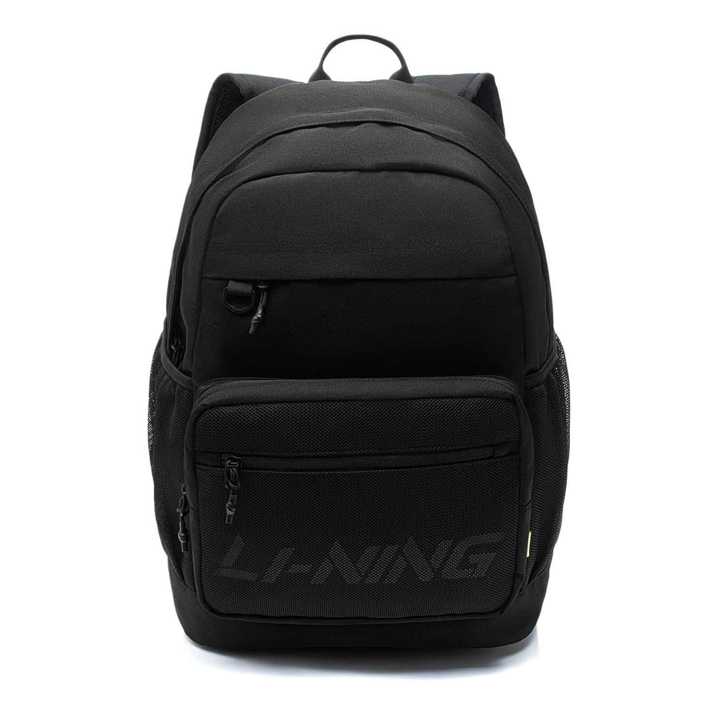 Li Ning Sports Casual Adjustable Shoulder Strap Polyester Sports Backpack Men backpack Black ABST101-1 One Size