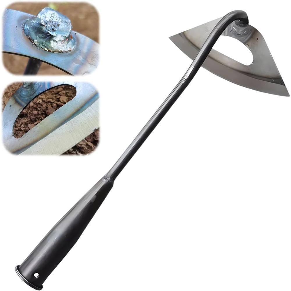 All-Steel Hardened Hollow Hoe - Hand-Forged Garden Tool for Weeding, Loosening Soil Planting Vegetables - Durable Handheld Weeding Rake