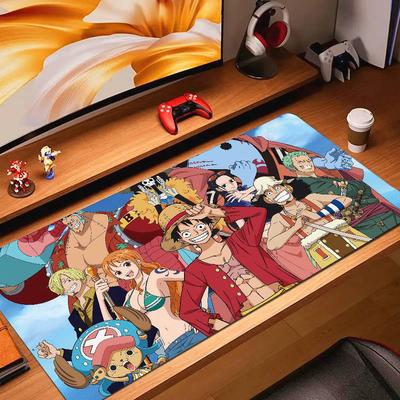 One Piece Pirate Crew Anime Gaming Mouse Pad Large Rubber Keyboard Desk Mat With 2MM Stitched Edge Design