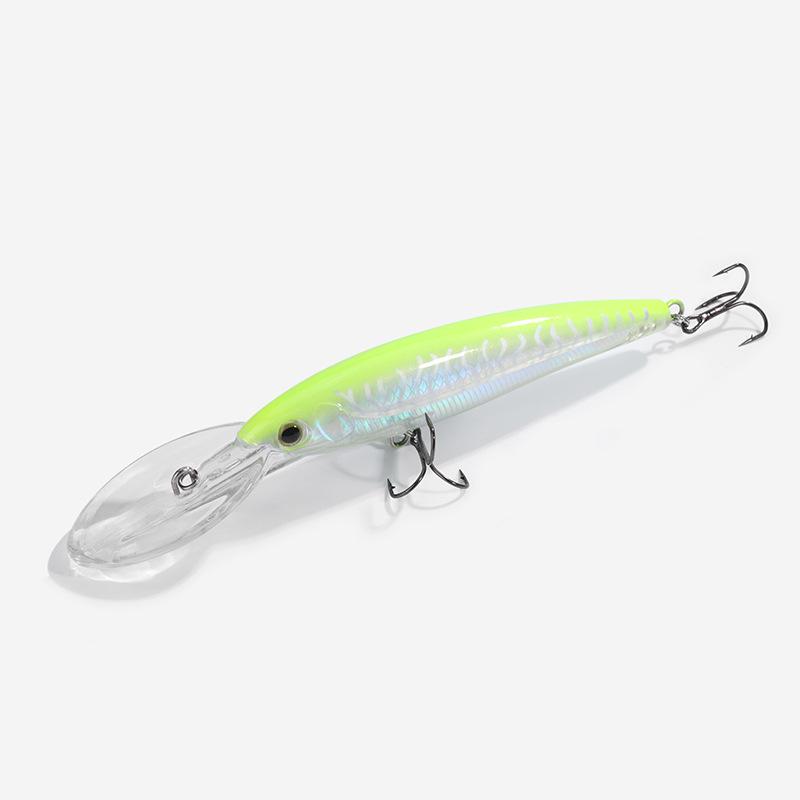 Wén Yáo Large Deep-Dive Minnow Fishing Lure, 70g/155mm, Silver Carp & Mackerel Bait with Hook