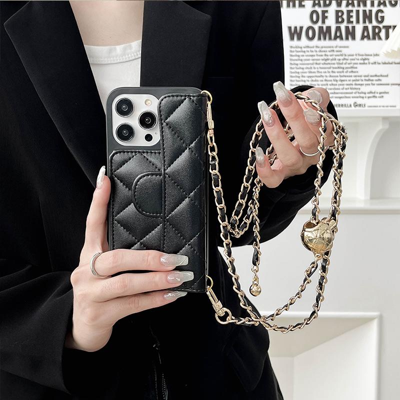 Crossbody Adjustable Lanyard Phone Case for IPhone 14 Plus 13 12 11 Pro Max Wallet  Card Slot Holder Leather All Inclusive Cover