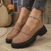 Spring and Autumn New One-pedal Small Leather Shoes Women's Retro Platform Casual Versatile Single Shoes