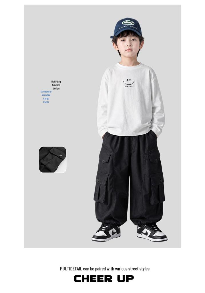 Pantalon Décontracté Automne Style Coréen pour Garçons - Vêtement Long Polyvalent pour Enfants