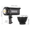 150W Studio LED Video Light 5600K Color Temperature Adjustable Brightness CRI93+ TLCI95+ Bowens Mount with Protector