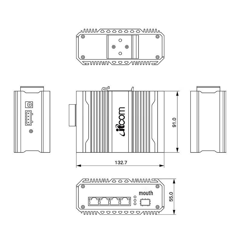 Itcom Industrial Gigabit Fiber Ethernet Switch