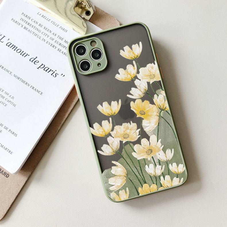 Watercolor Painted Nice Flowers Pattern Phone Case for IPhone 12 13 Mini 11 14 15 Pro Max X XR 7 8 Plus Shockproof Flower Cover