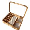 Wooden Jewelry Box with Compartments Divided Desktop for