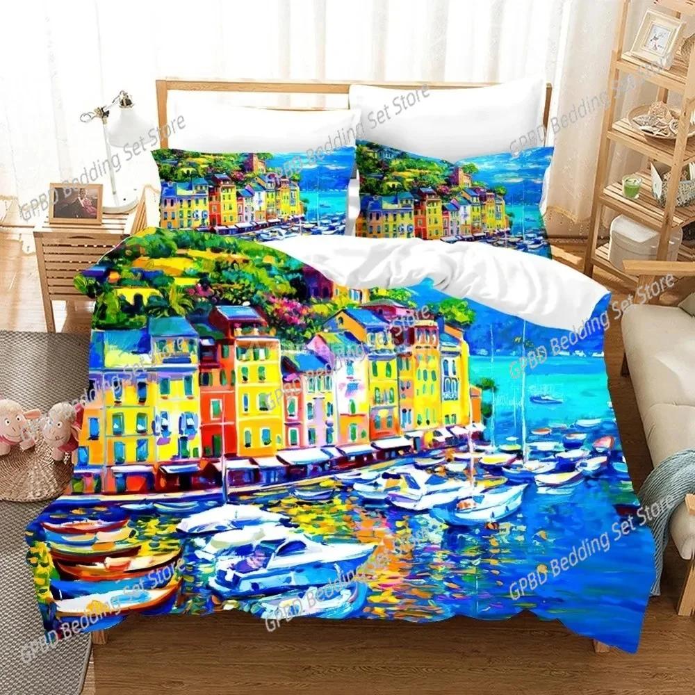 Comforter 3D Print Oil Painting Van Gogh Star Sky 3D Bedding Set Comforter Linen S Home Decor Single Double Twin