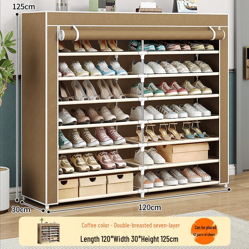 Multi-Layer Dustproof Shoe Cabinet with Large Storage Capacity for Home or Dormitory Use