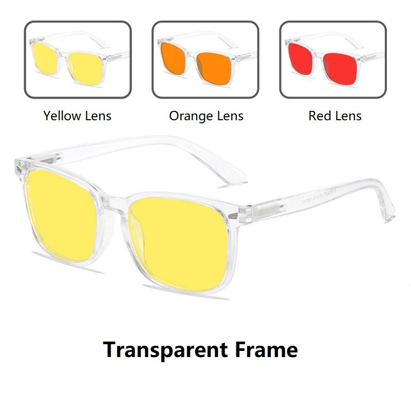 

Blue Light Blocking Glasses Men for Computer Competitive Games Women Night Vision Driving Glasses Orange or Red Lenses Goggles as shown прозорий