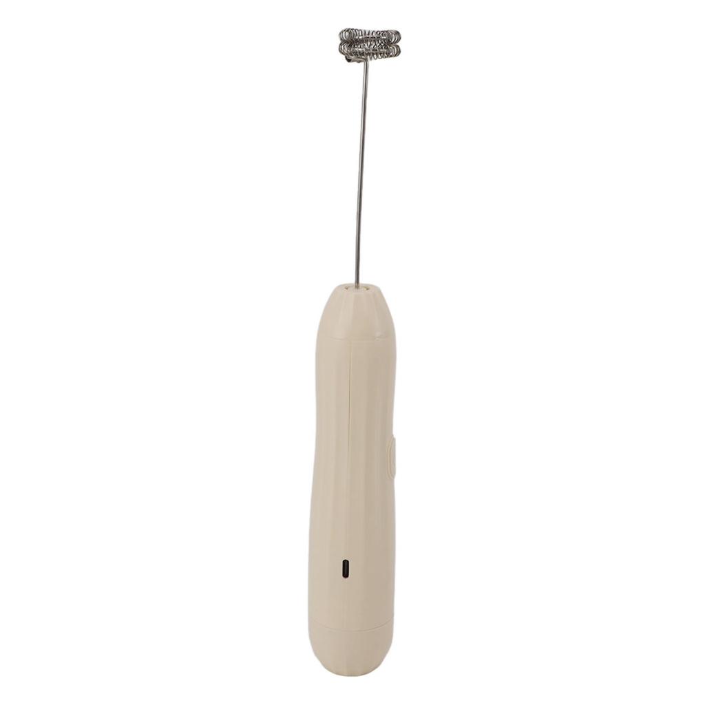 Mini Handheld Milk Frother USB Rechargeable Electric Whisk Drink Mixer 3 Speed Stainless Steel Foam