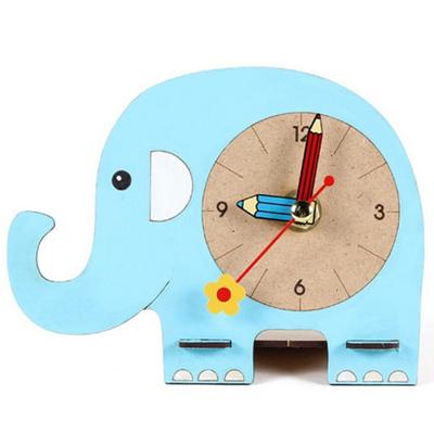 Creați un ceas de masă elefant miniatură DIY coreea 3d Puzzle