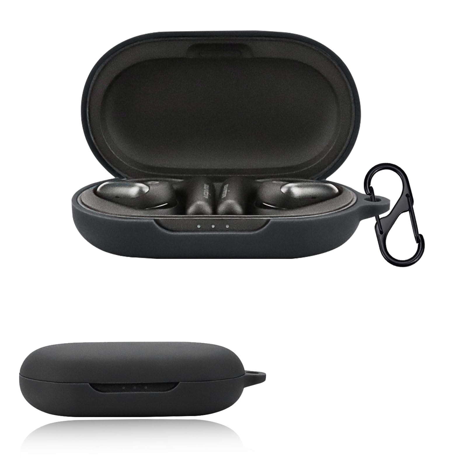 

Для Anker Soundcore AeroFit Case Силиконовый эксклюзивный чехол для хранения Полная защита Удобный карабин для зарядки Предотвращение потери AUDASO Легкий