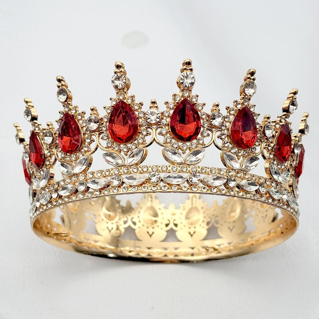 Diadema Tiara Corona di Re Barocca Europea con Strass