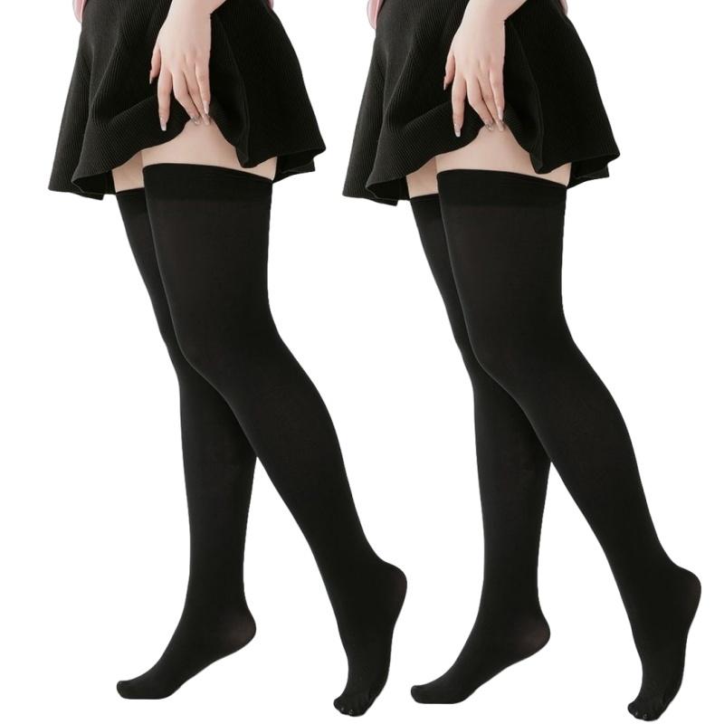 1/2 Pcs Plus Size Women Stockings Over Knee Socks Thigh High Socks Large Size Female Stockings Long Socks Women's Stockings
