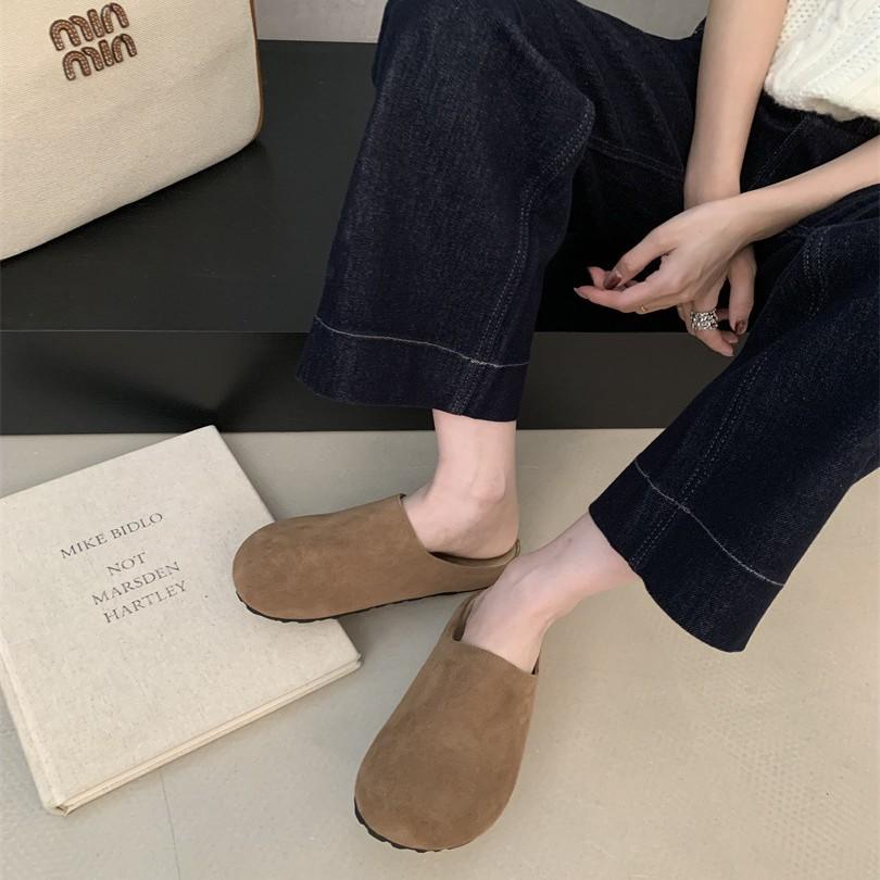 Square Head Suede Leopard Print Single Shoes Women's Shoes 2025 New Summer French Retro Black Commuter Boat Shoes