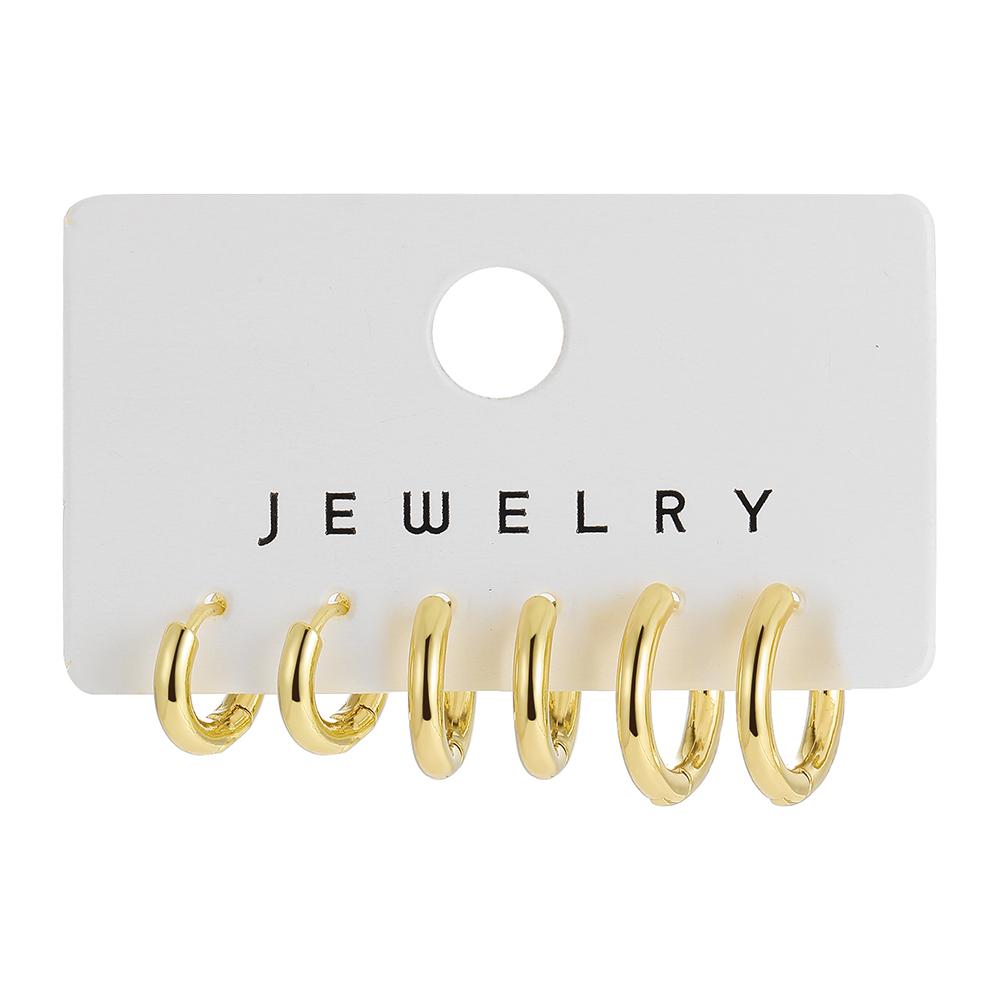 Fashion Black Earring Set For Women Girls Simple Multi-layer Metal  Hoop Earrings 2024 New Fashion Elegant Wedding Party Jewelry