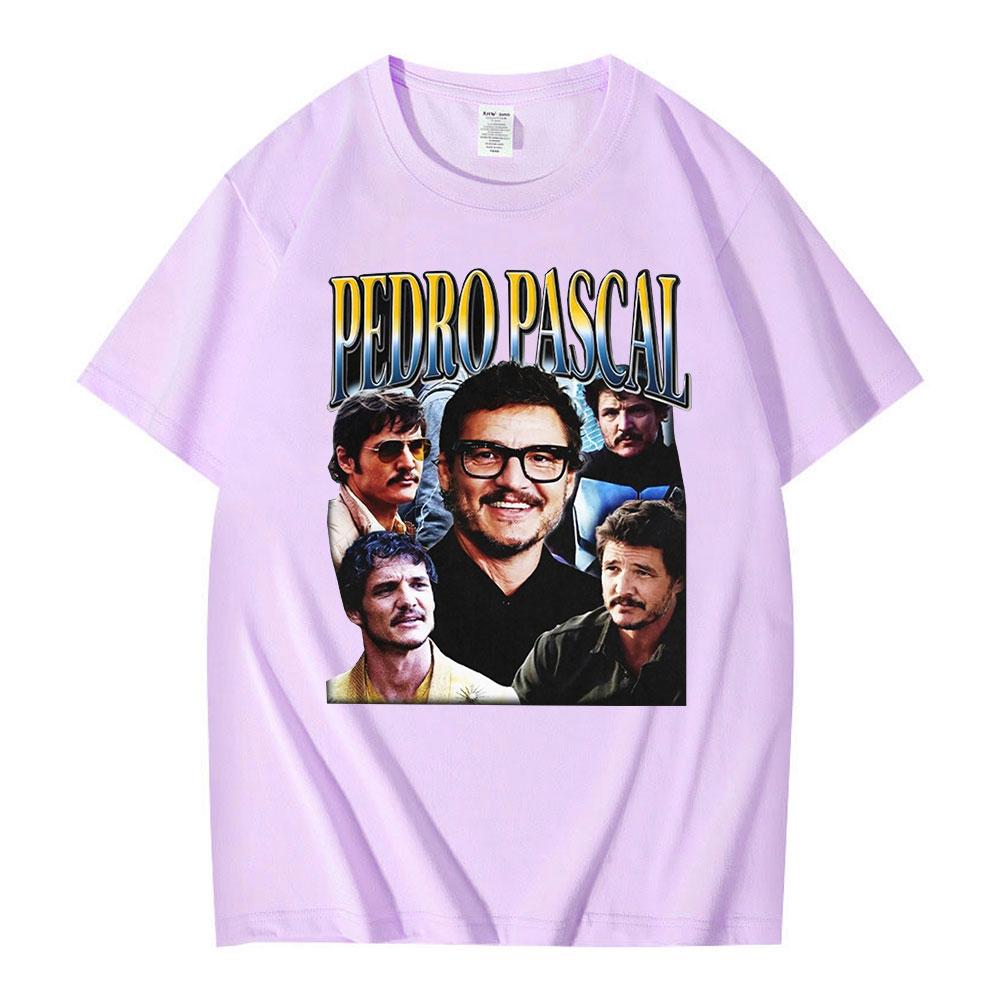 Klasický americký filmový a televizní herec Pedro Pascal Grafické tričko Pánské Dámské Bavlněné Ležérní Trička Topy Nadměrné Velikosti Vintage Streetwear