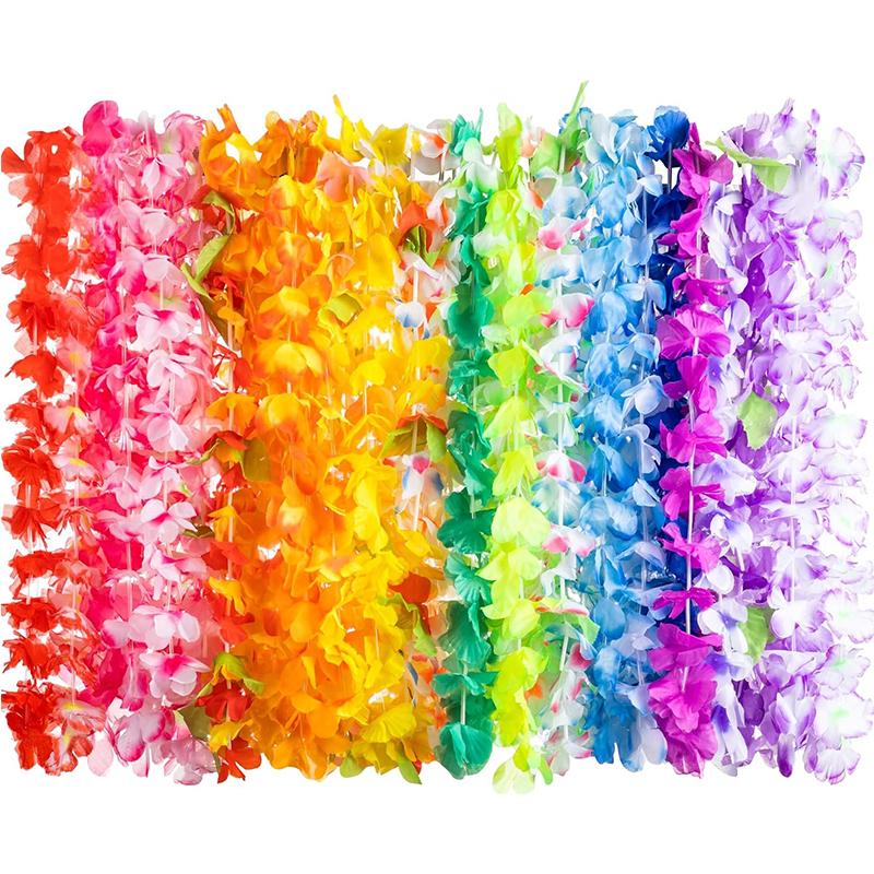 5Pcs Bulk Tropical Artificial Flowers Hawaiian Beach Favors Summer Wedding Decoration Birthday Party Supplies Garland Ornament