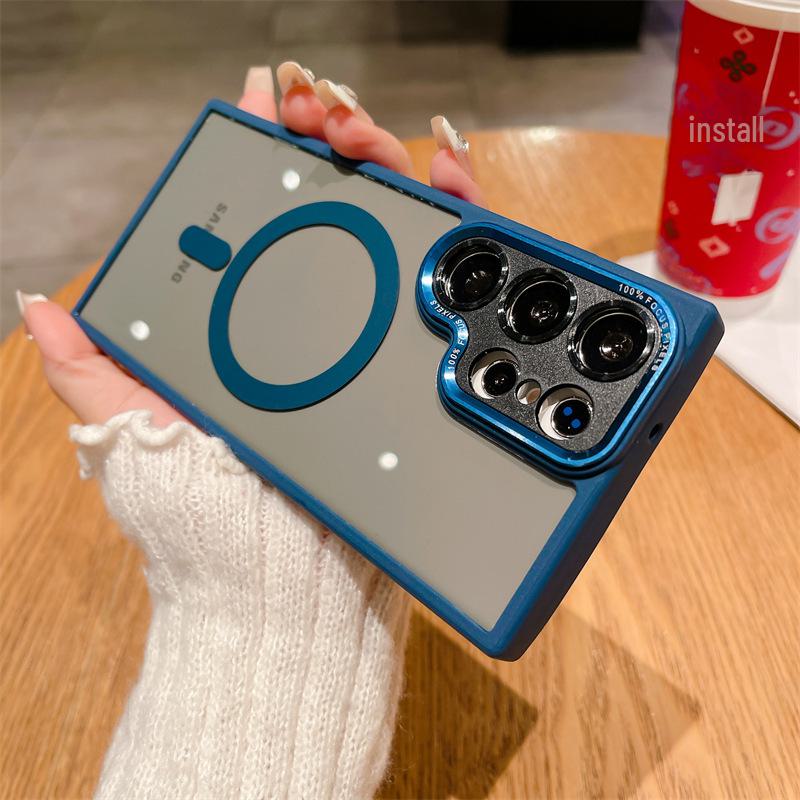 

Чехол для объектива Samsung S24 Ultra Metal + Жесткий магнитный чехол S22+ S23FE - Высококачественные мобильные аксессуары Samsung S23 Ultra