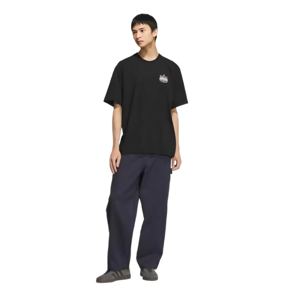 adidas Seria Trefoil Oryginalna Wygodna Miękka Modna Wszechstronna Koszulka z Krótkim Rękawem Unisex Top Czarny KC3107