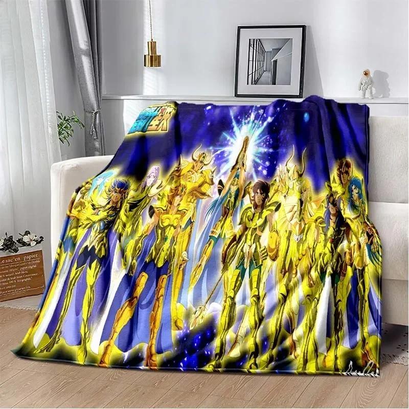 3D Retro Saint Seiya Anime Cartoon Flanelldecke Weich Gemütlich Sofa Bett Reise Decke Kinder Geburtstagsgeschenk