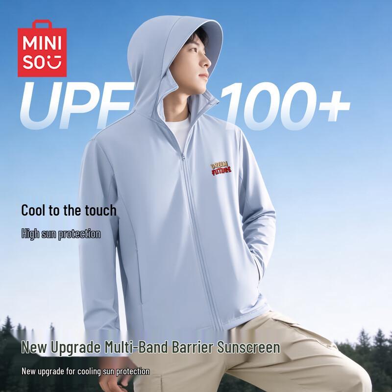 MINISO Men s Hooded Ice Silk Sun Protection Jacket 4XL