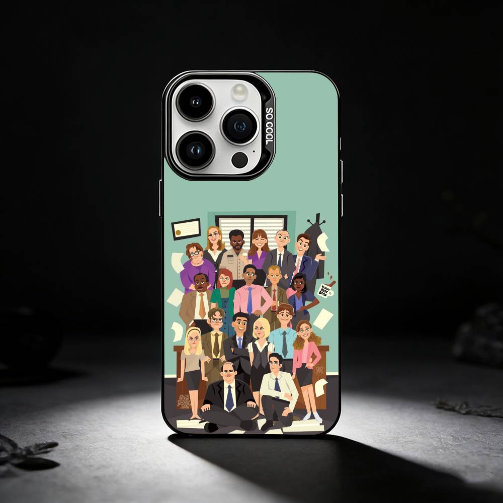 The O-Offices Hot Tv Show Phone Case For iPhone 17,16,15,14,13,12,11 Plus,Pro Max,XS,Colored silver phone case