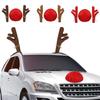 2 Antlers 1 Nose Cute Vehicle Nose Horn Costume Set Horn And Red Nose Christmas Supplies Rudolf Reindeer Christmas Car Decor